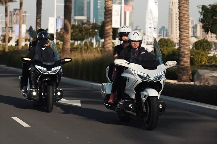 Feel the wind as you cruise through Dubai's stunning streets taking in iconic sights from a unique perspective on a premium motorcycle tour with professional riders. Experience the journey like never before.